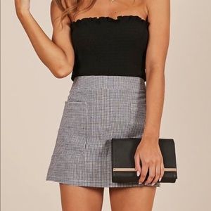 Showpo checkered mini skirt